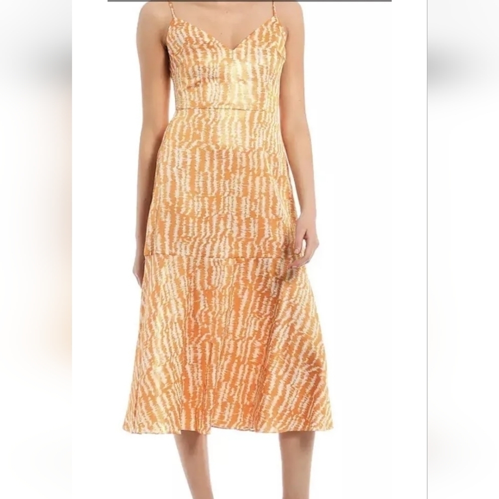 AIDAN MATTOX DRESS/NEW WITHOUT TAG/RETAIL$189/SIZE 2/SHERBERT /IVORY